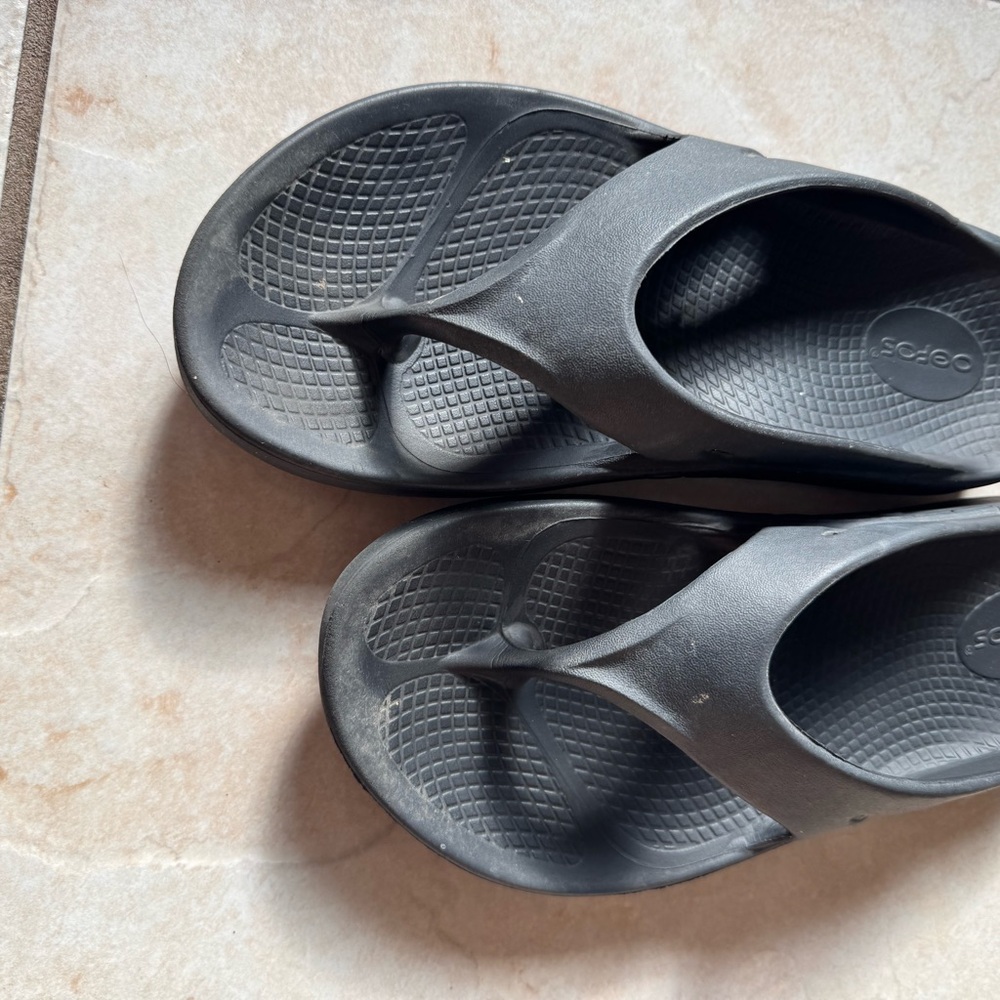 Gray Flip Flop Sandals